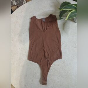 Brown Tank Bodysuit/thong